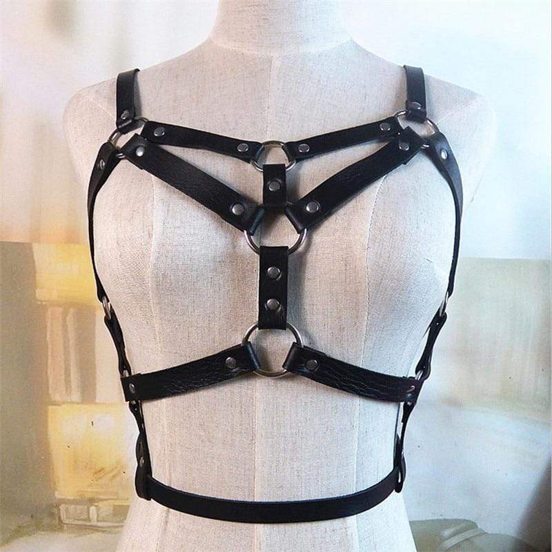 PU Leather Two Piece Harness Set DDLGWorld Harness