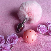 Rabbit Tail Stainless Steel Buttplug DDLGWorld rabbit tail