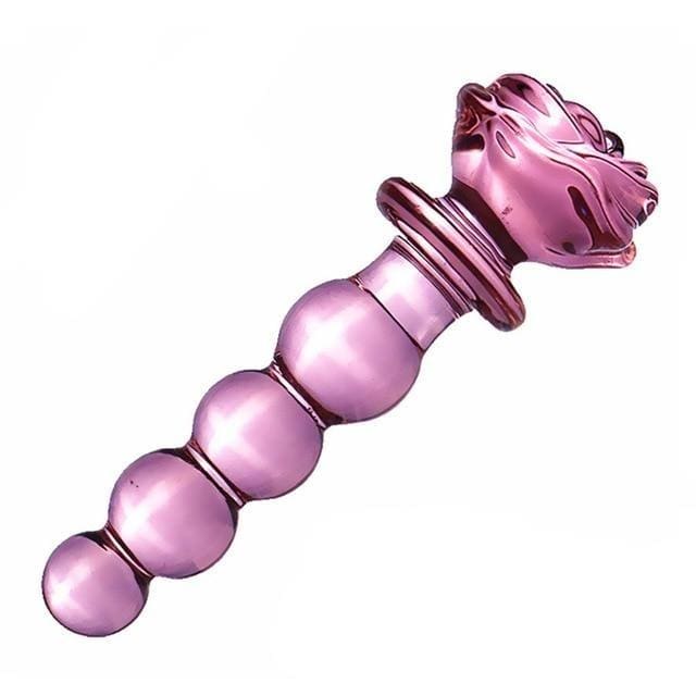 Rose Petal Glass Wand Dildo Rose Petal Glass Wand Dildo