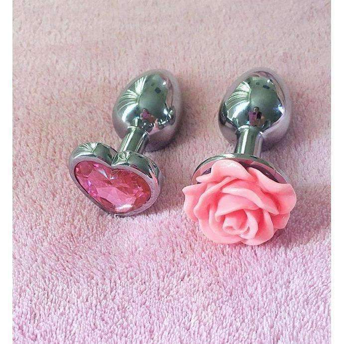 Rose Petal Stainless Steel Buttplug - 8 Colors Rose Petal Stainless Steel Buttplug - 8 Colors