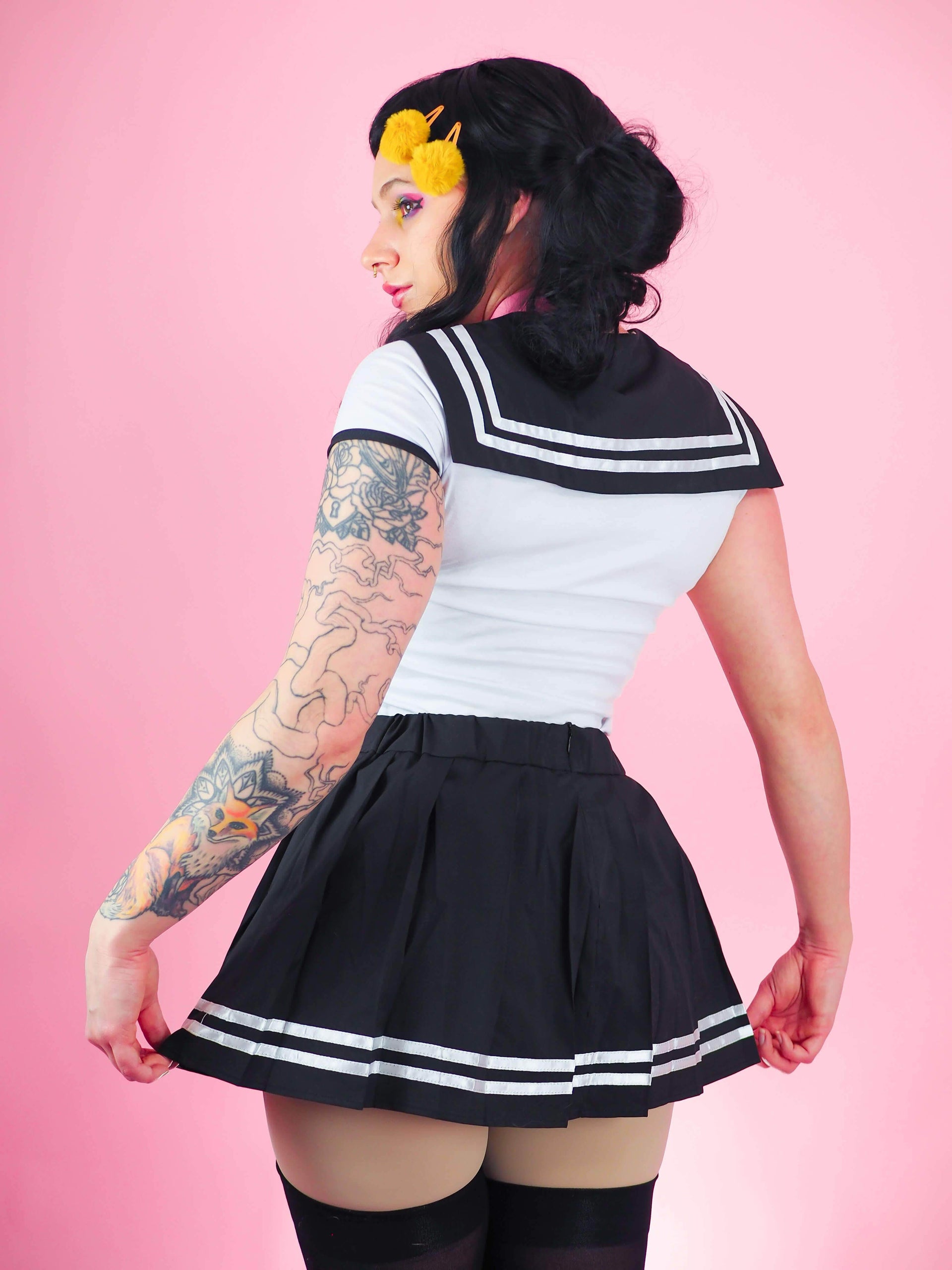 Sailor Bodysuit + Skirt Set (Pink/Black) DDLGWorld onesie