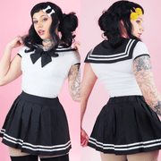 Sailor Bodysuit + Skirt Set (Pink/Black) DDLGWorld onesie