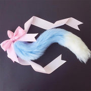 Silicone Tipped Tail Neko Tail Plug w/Ribbon DDLGWorld tail plug