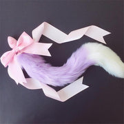 Silicone Tipped Tail Neko Tail Plug w/Ribbon DDLGWorld tail plug