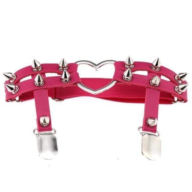 Spiked Heart Garter Belt: 5 Colors Also Pink and Purple | DDLGWorld Shop Spiked Heart Garter Belt: 5 Colors Also Pink and Purple | DDLGWorld Shop