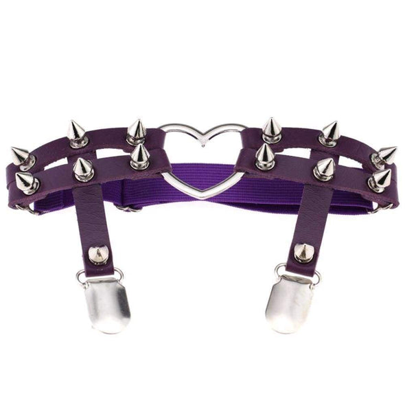 Spiked Heart Garter Belt (5 Colors) DDLGWorld Garter