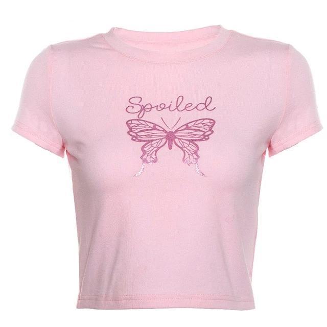 Spoiled Butterfly Crop Top DDLGWorld Crop Top