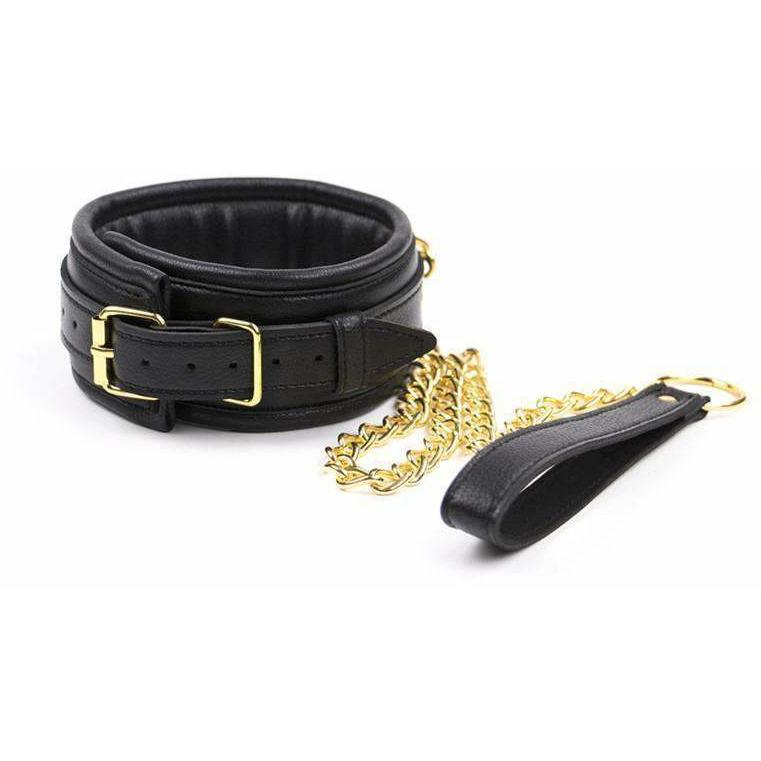 Superior 3 Piece PU Leather Set Cuffs + Collar DDLGWorld Bondage Set