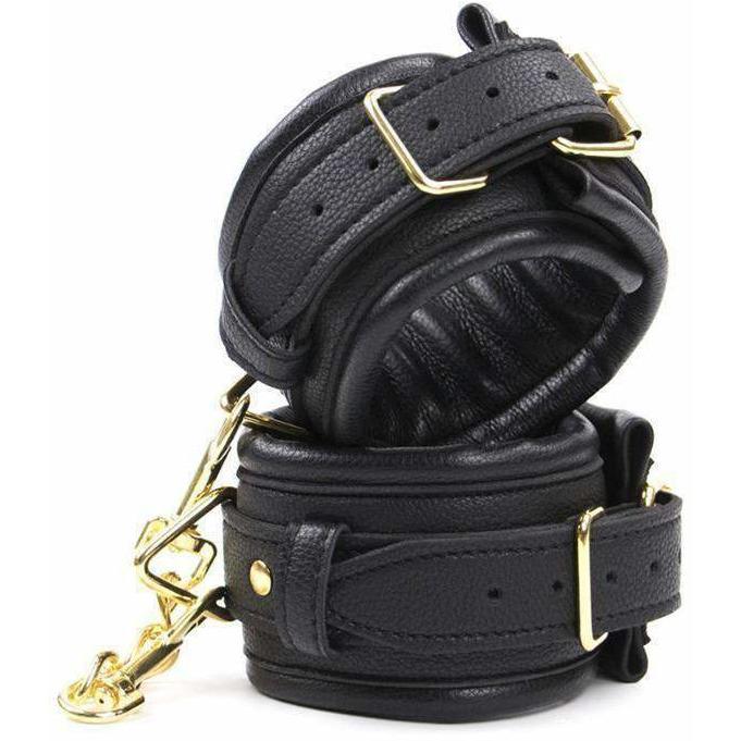 Superior 3 Piece PU Leather Set Cuffs + Collar DDLGWorld Bondage Set