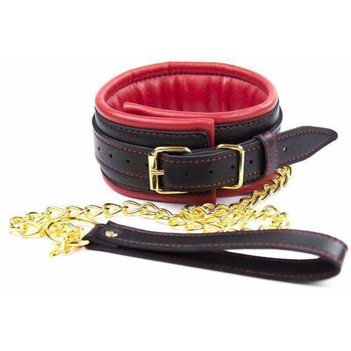 Superior 3 Piece PU Leather Set Cuffs + Collar DDLGWorld Bondage Set