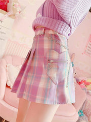Sweet Like Candy Plaid Skirt DDLGWorld