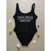 Black Thigh thighs save lives one-piece swimsuit
